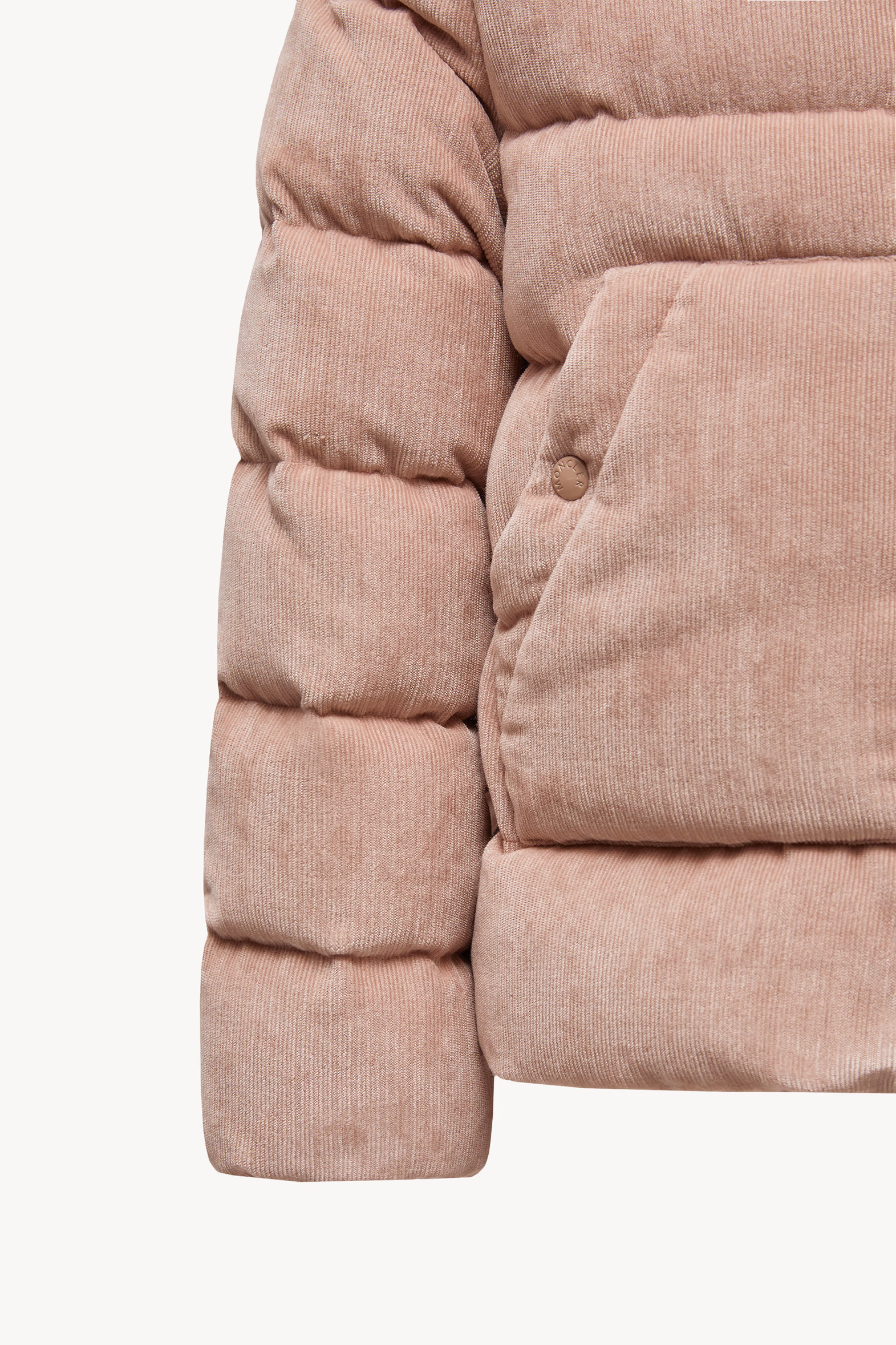 Marth Corduroy Down Jacket Girl Rose Pink Moncler 6